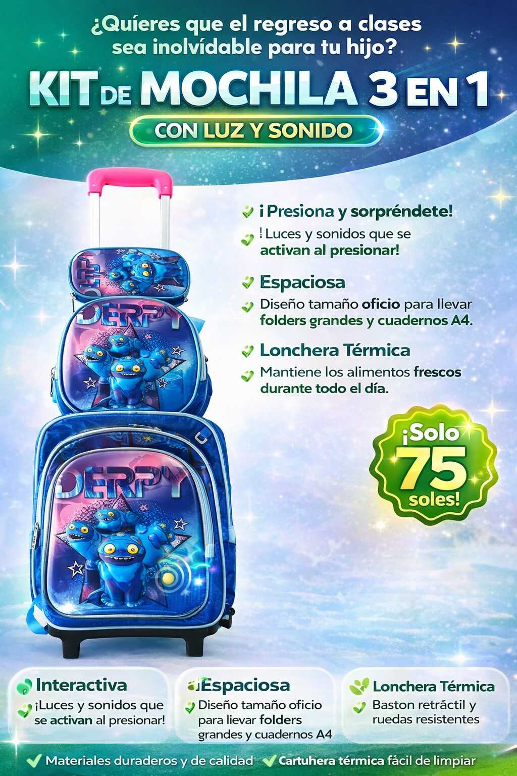 KIT ESCOLAR 3 EN 1