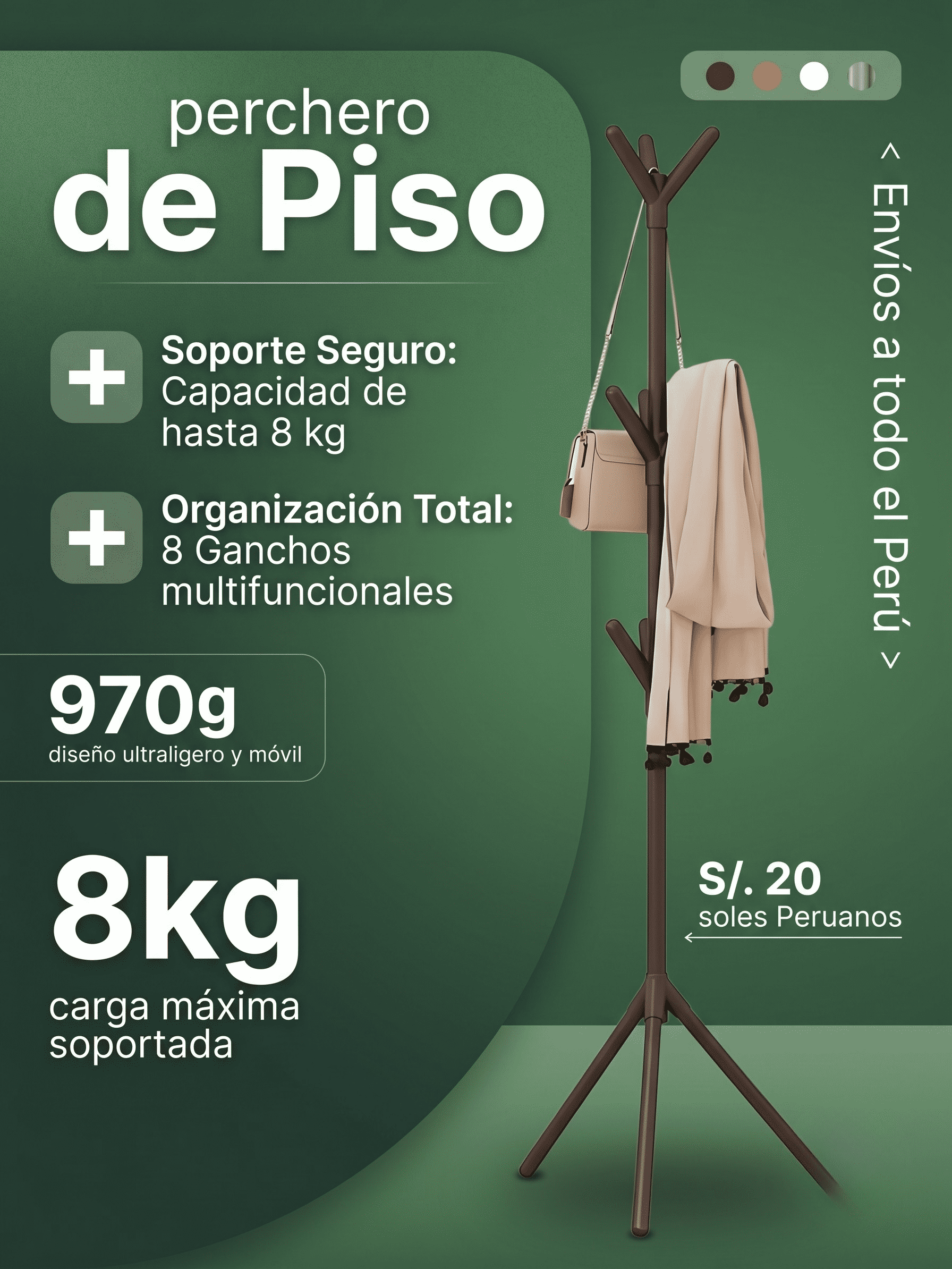 PERCHERO DE PISO