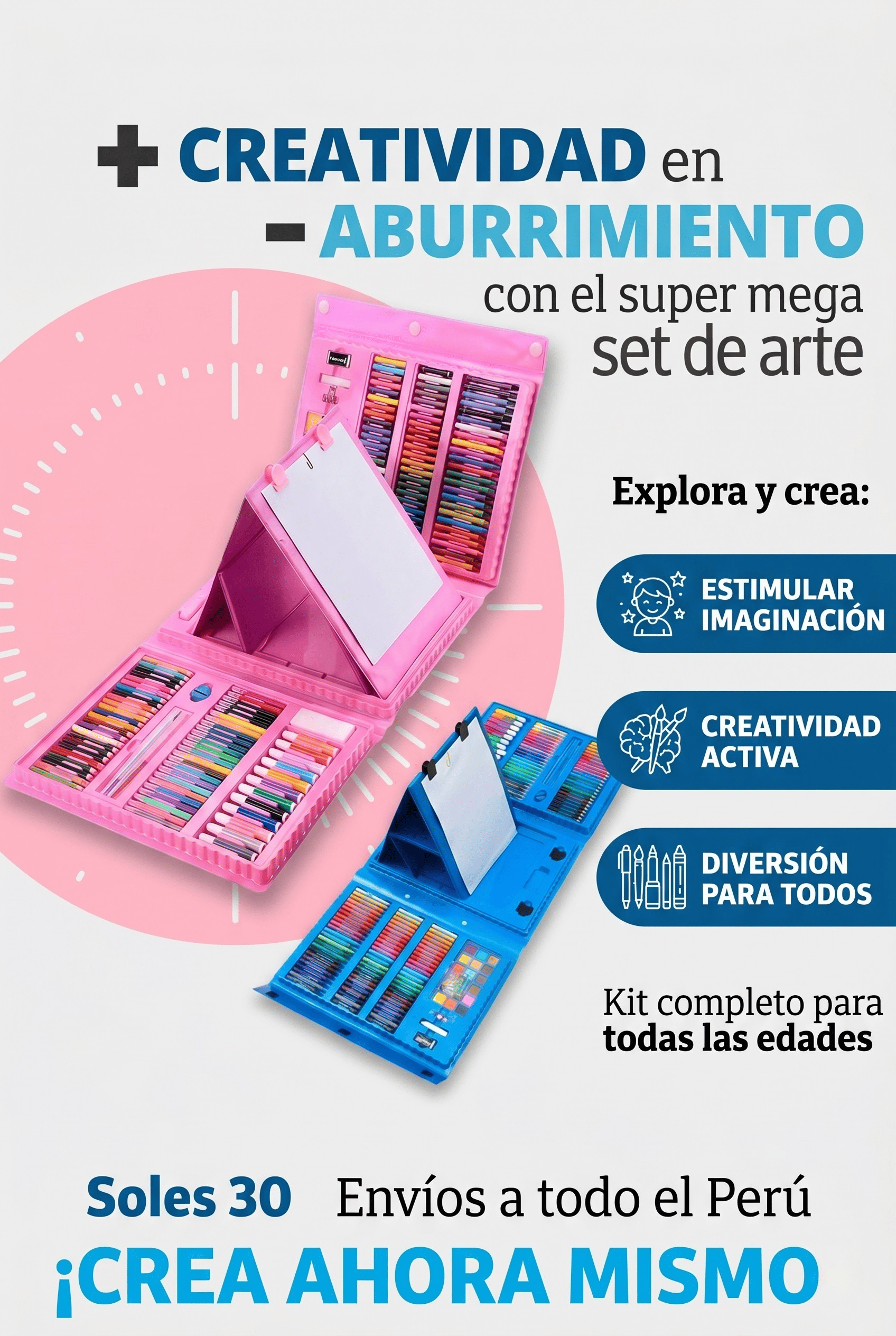 SUPER MEGA SET DE ARTE (208 piezas)